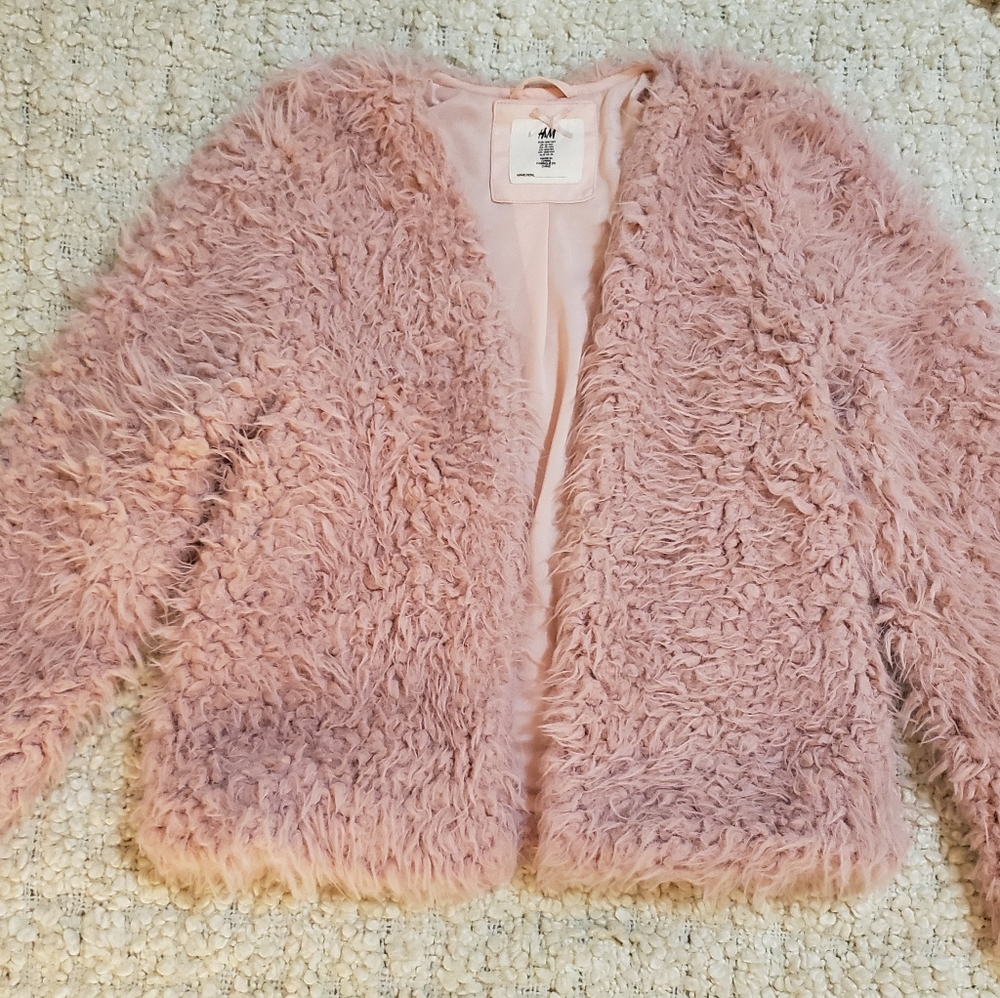 H&M trendy fuzzy cardigan